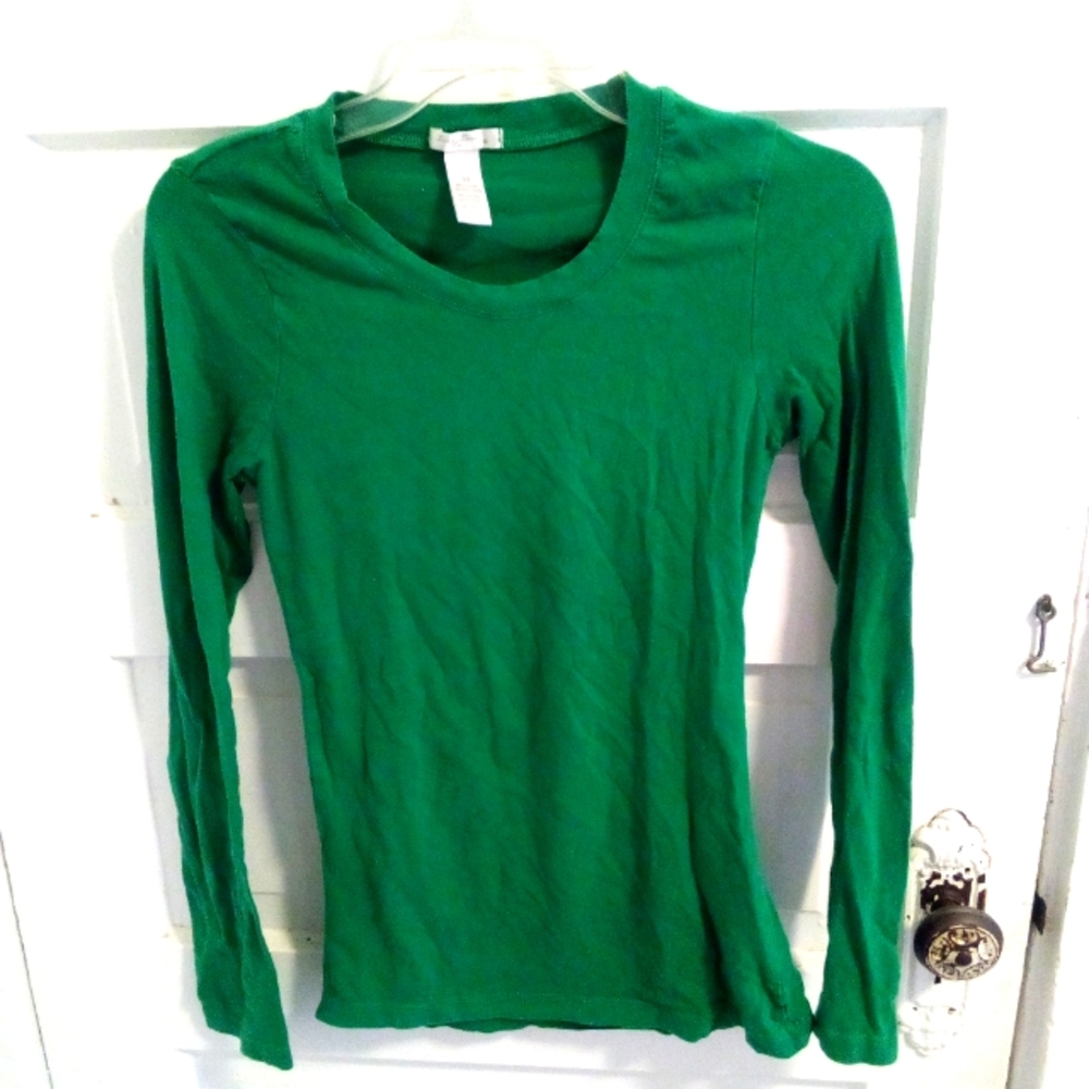 Plain Green Long Sleeve Shirt